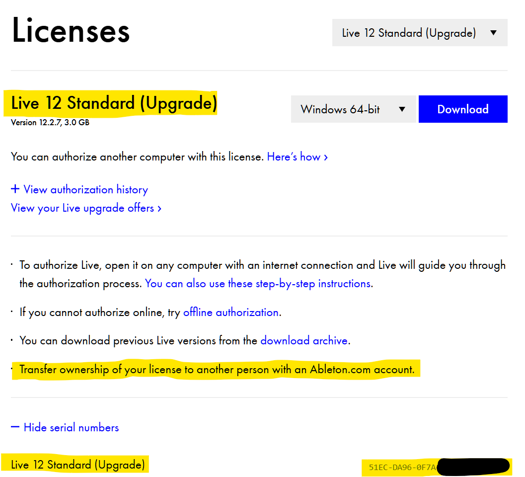 Ableton Live 12 Standard Upgrade (from Live Lite)